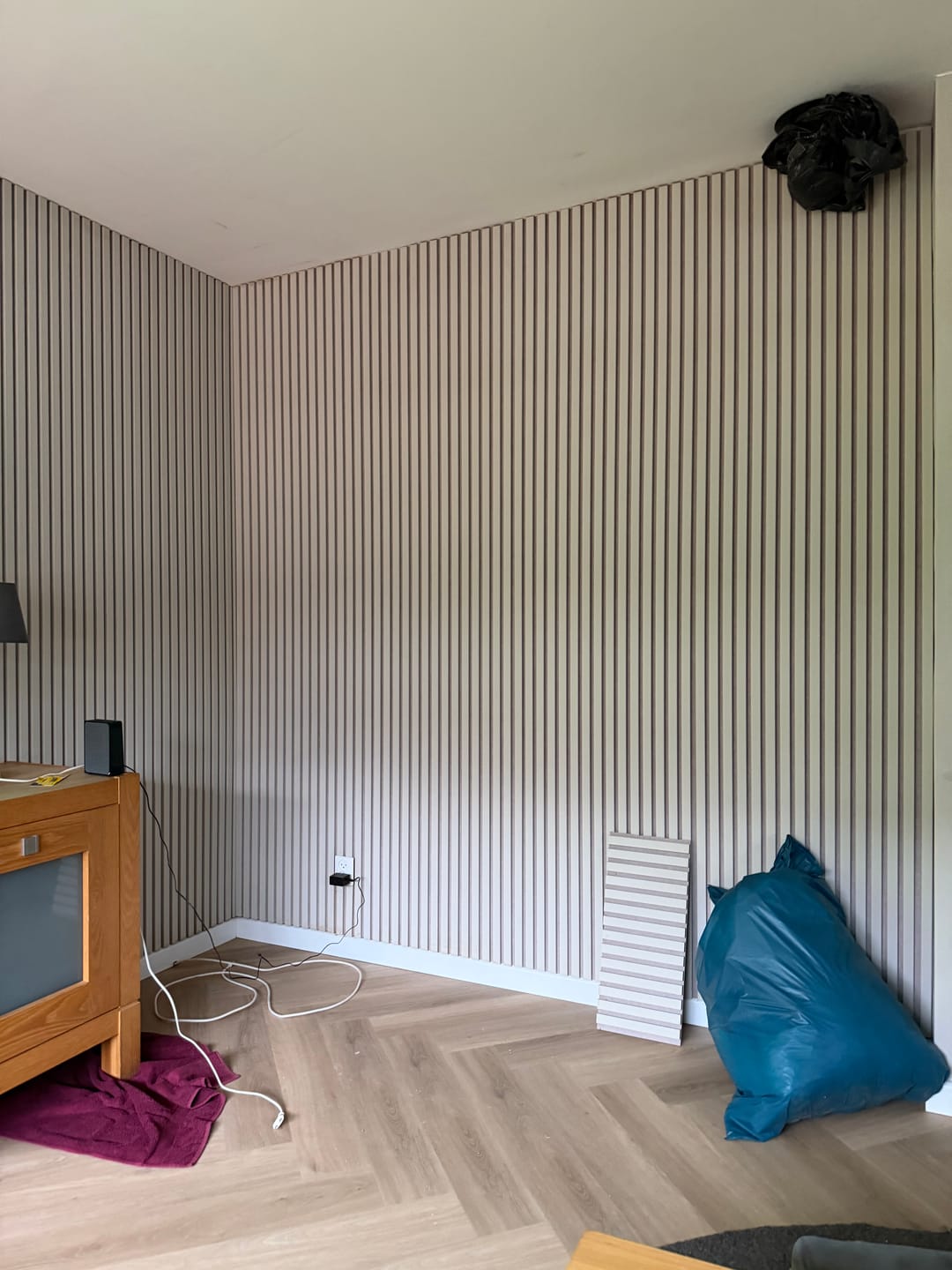 Customer photo review of Akoestische panelen  270 x 60 x 2.2 cm - Beige on Beige