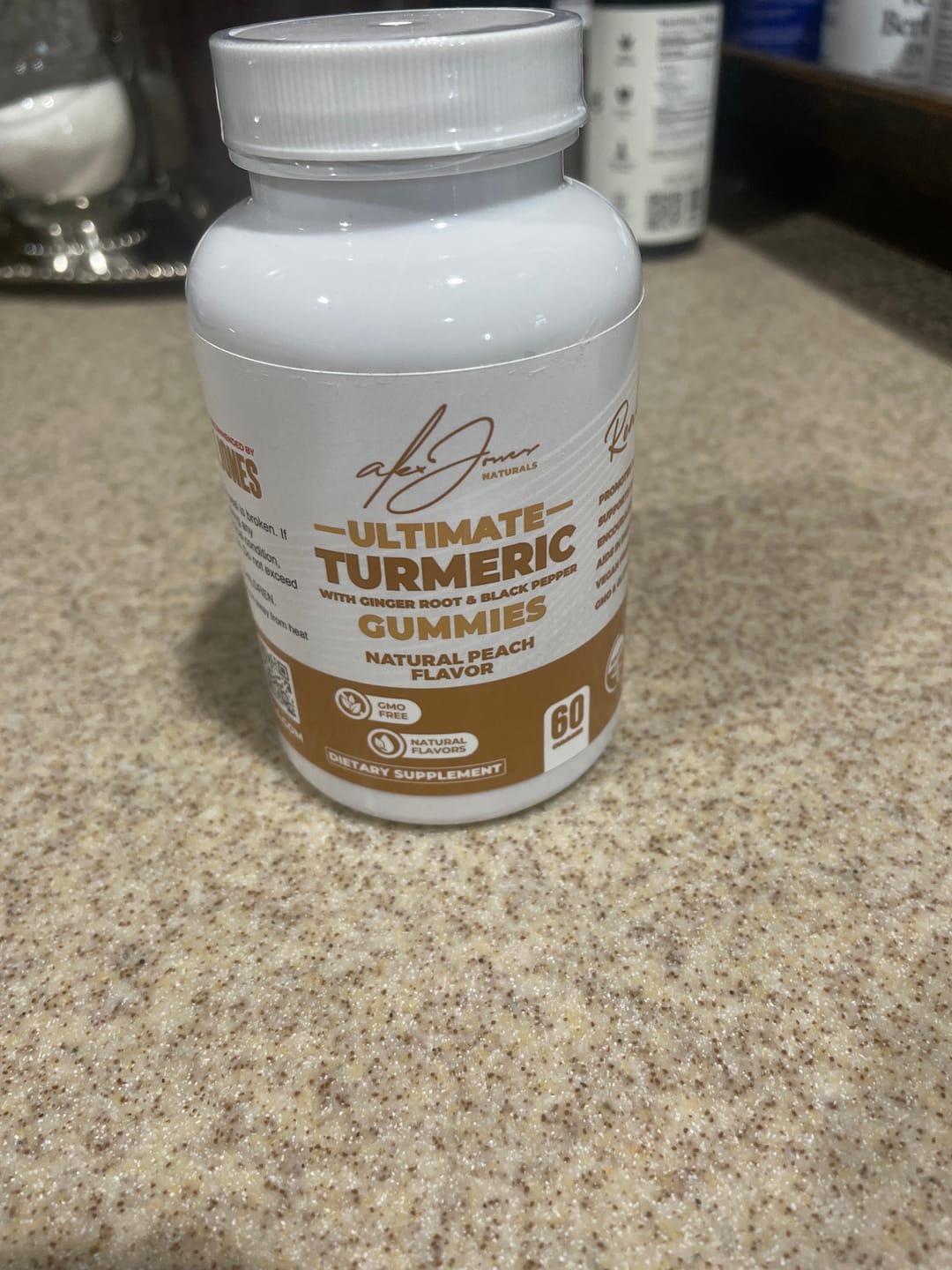 Customer photo review of Ultimate Turmeric Gummies With Ginger Root & Black Pepper (Peach Flavor) (60 Gummies) (60 Servings)