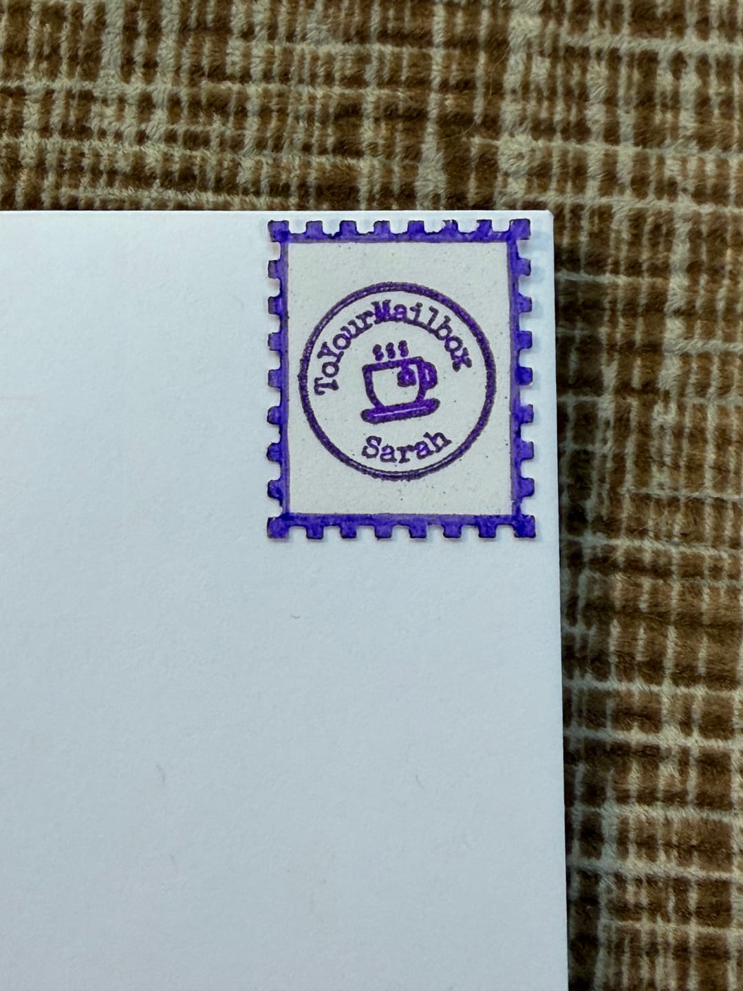 Customer photo review of Rubber Stamp﹘No Text - Self-Inking Stamp (min. 0.7")﹘US