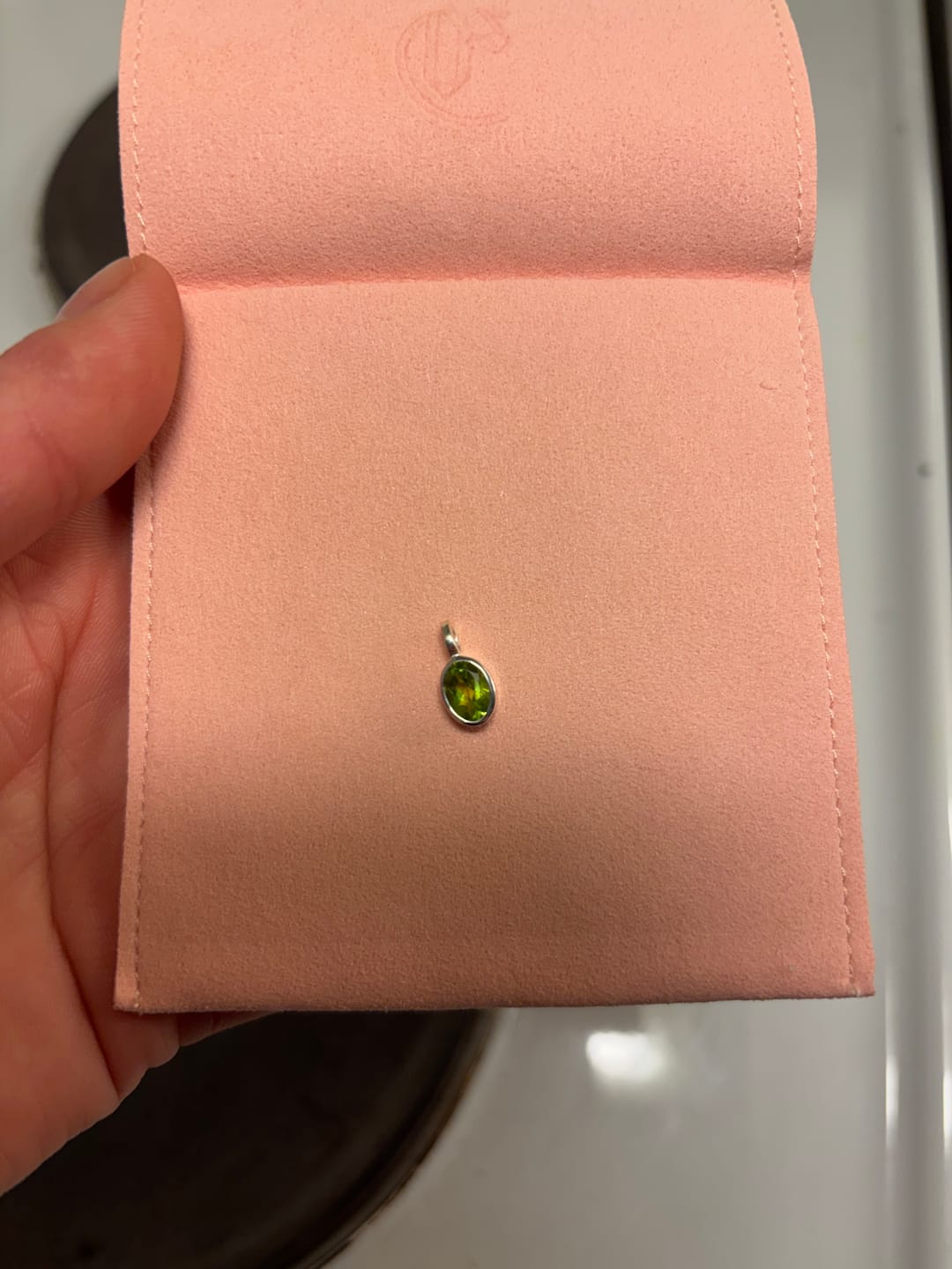 Customer photo review of Berlock Augusti Peridot Silver