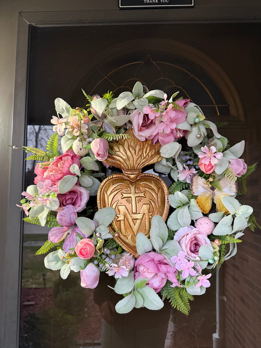 Customer photo review of To Jesus Through Mary Sacred Heart Ornament | Large