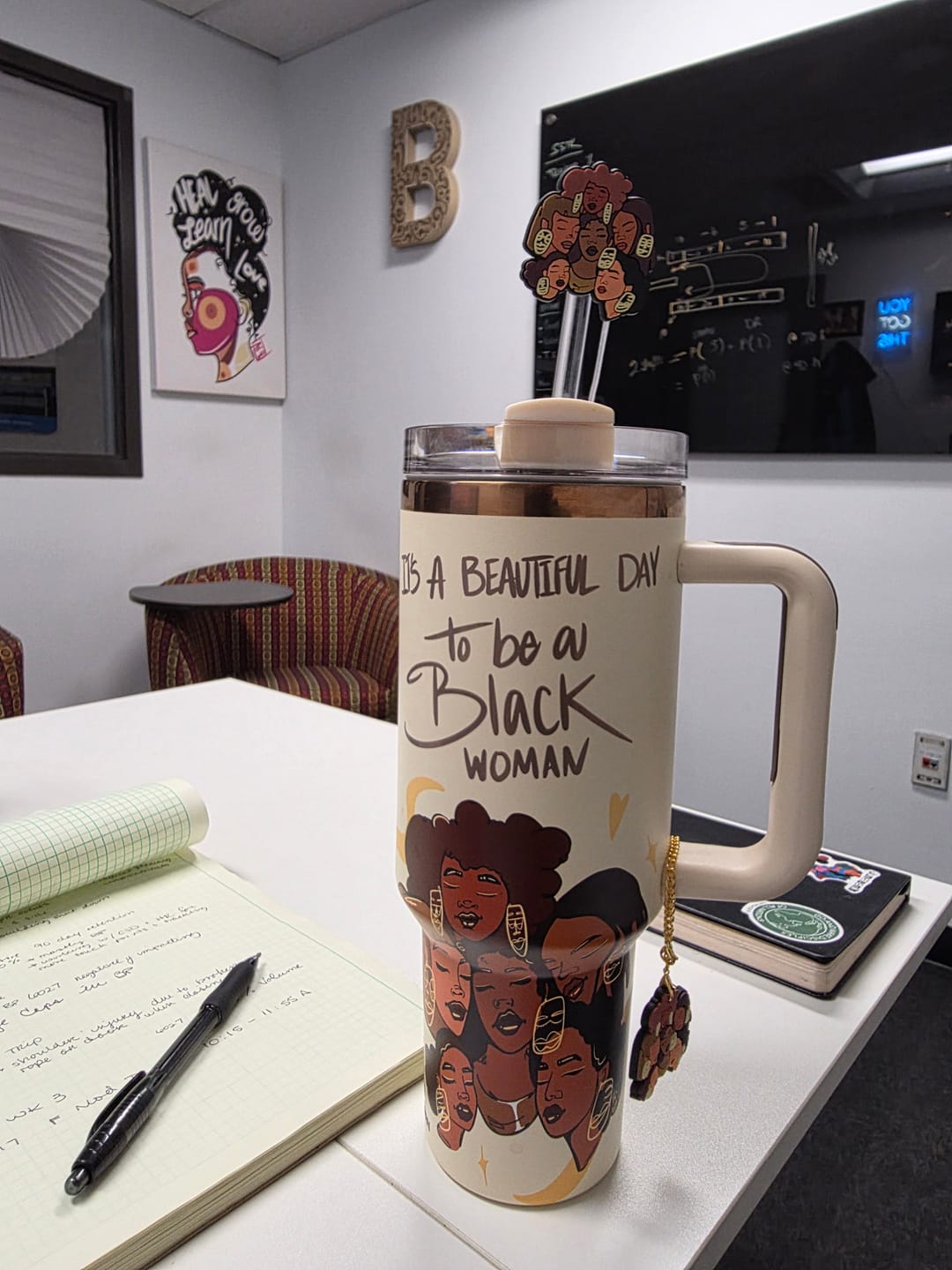 Customer photo review of Limited Edition "Crème Brûlée" Insulated Tumbler – Pinklomein x Cecilia's House Collab