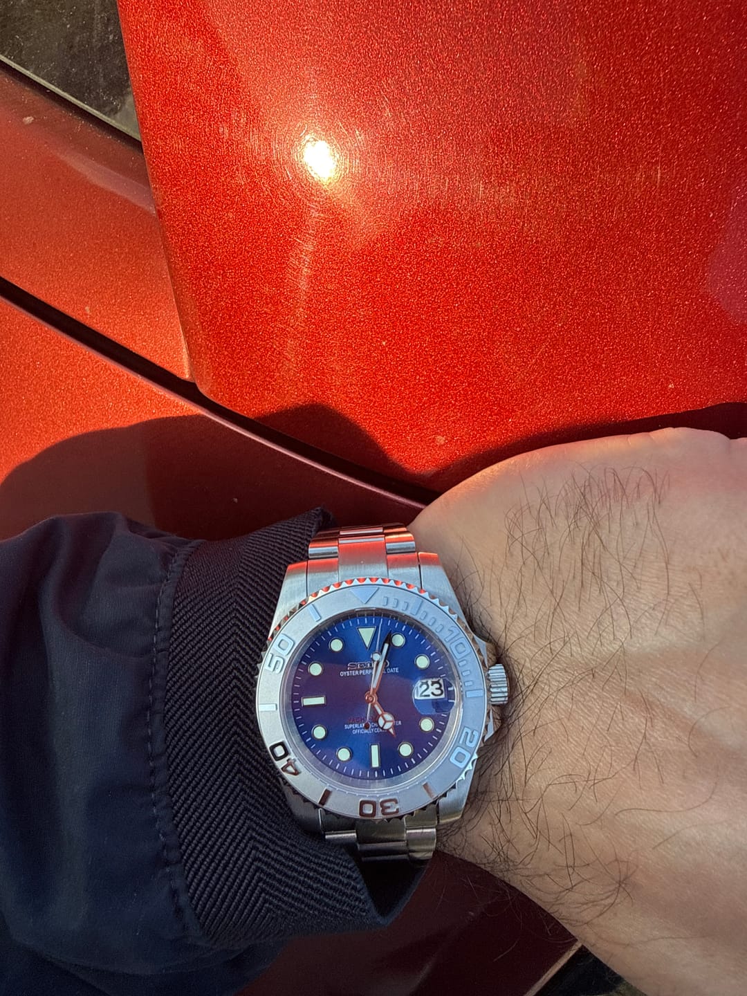 Customer photo review of Custom Seiko 'Yachtmaster' Inspired with Blue Dial