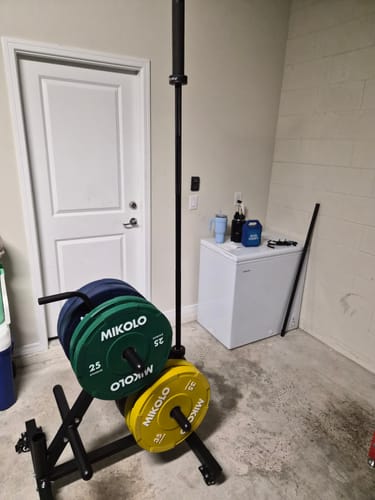 Customer photo review of Portable Weight Plate and Barbell Storage Tree