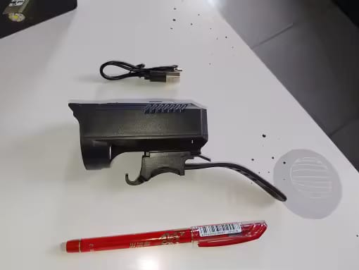 Customer photo review of 20W Rechargeable 9-LED Bike Headlight & Power Bank