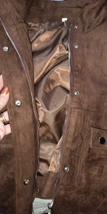 Customer photo review of Riley Faux Suede Jacket