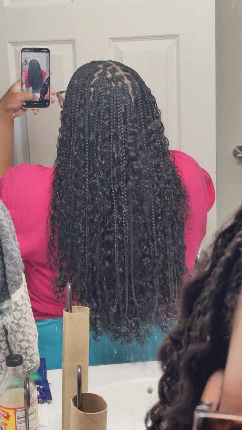 Customer photo review of Human Crochet Hair Natural Wave