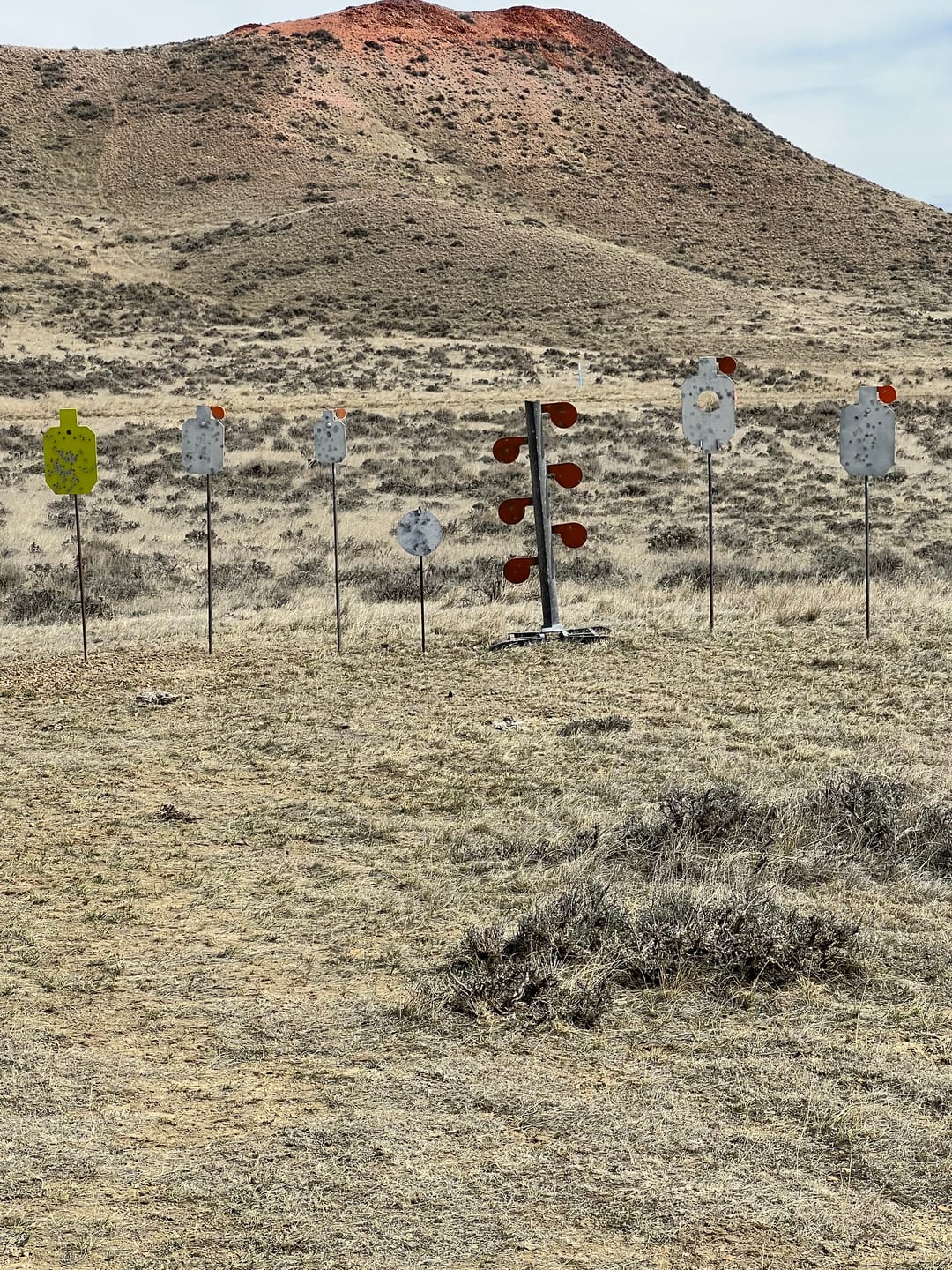 Customer photo review of AR500 Steel Shooting Target 3/8 Inch Thick 12" x 20" Hostage with  T-Post Target Holder Mount