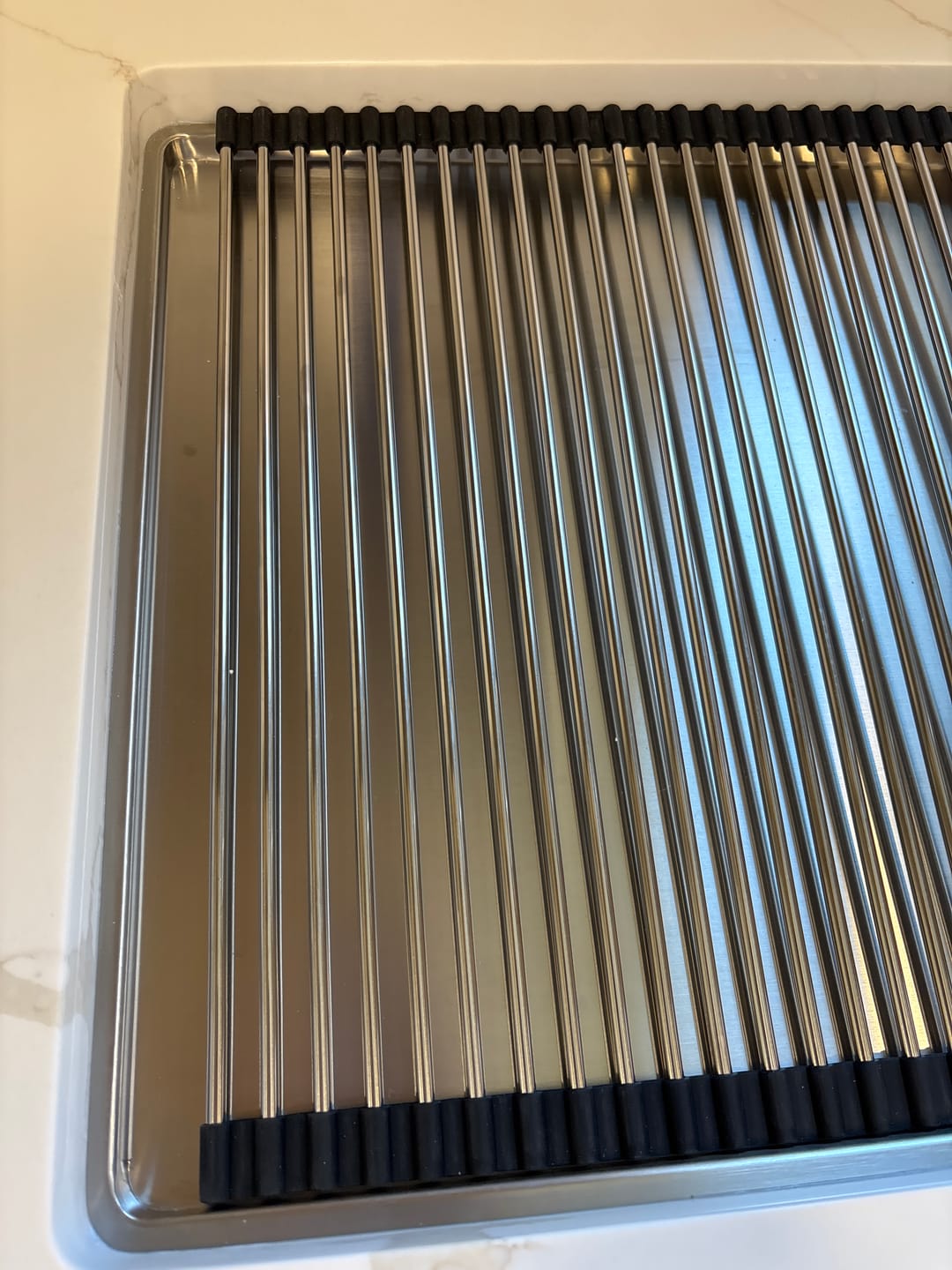 Customer photo review of 18" Stainless Steel Roll Mat (LRM-18) - Workstation Sink Accessory