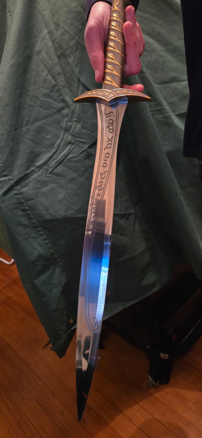 Customer photo review of Lord of the Rings Sword Sting Metal Sword Deluxe with Sheath