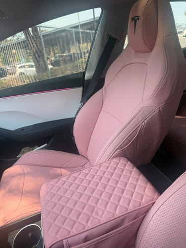 Customer photo review of Premium Vegan Leather Seat Covers For Tesla Model 3 2023-2026 Highland PERFORMANCE