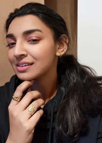 Customer photo review of Golden Drip Texture Ring