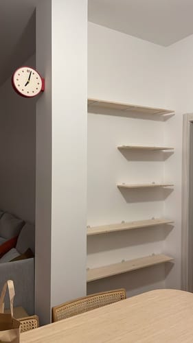 Customer photo review of Corner View Double-Sided Clock