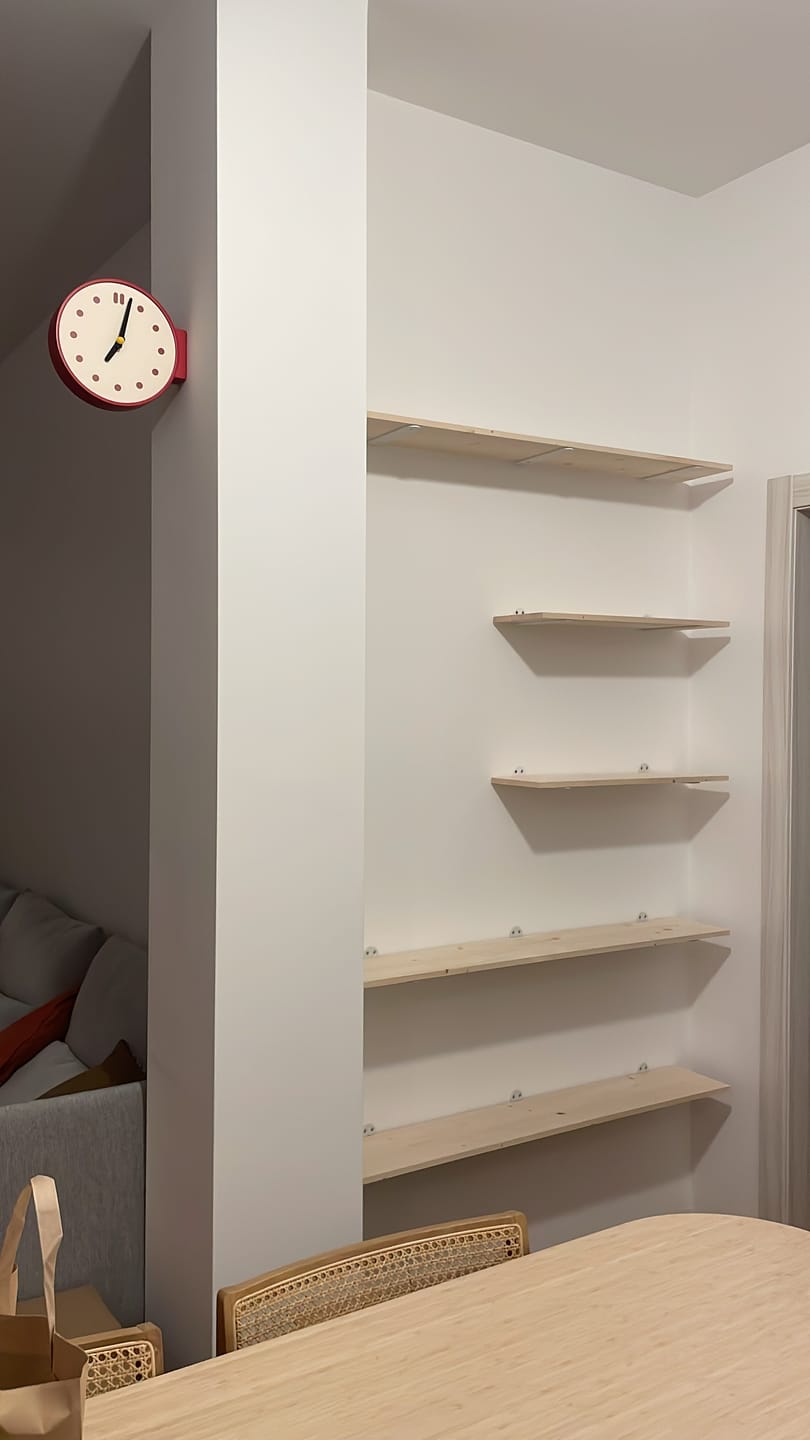 Customer photo review of Corner View Double-Sided Clock