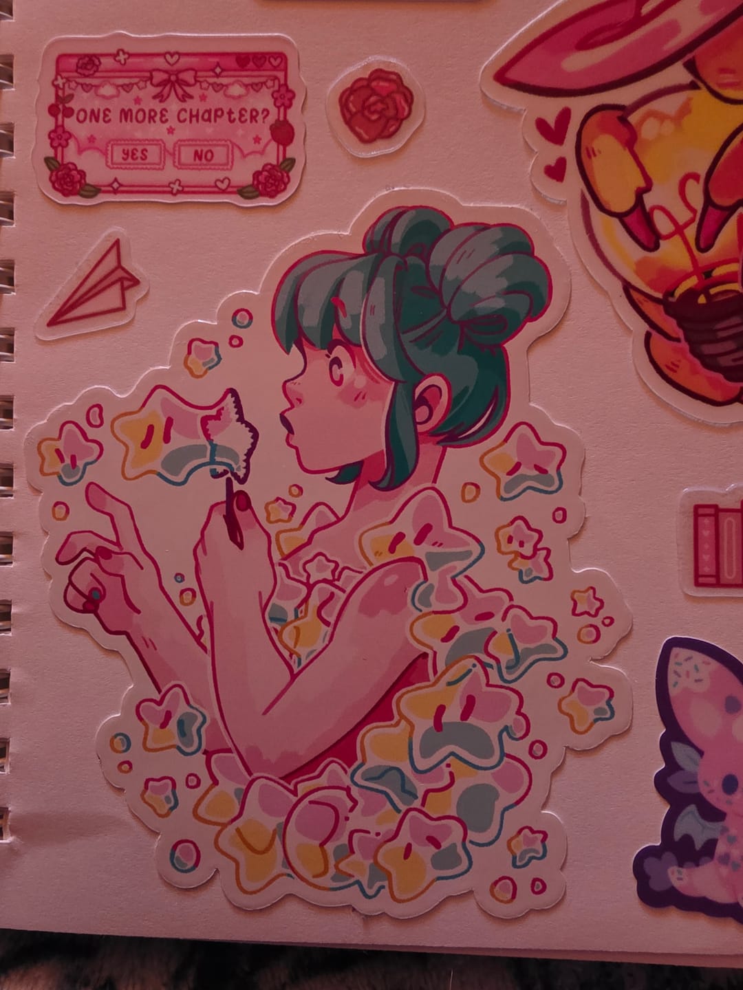 Customer photo review of Bubble Girl Stickers