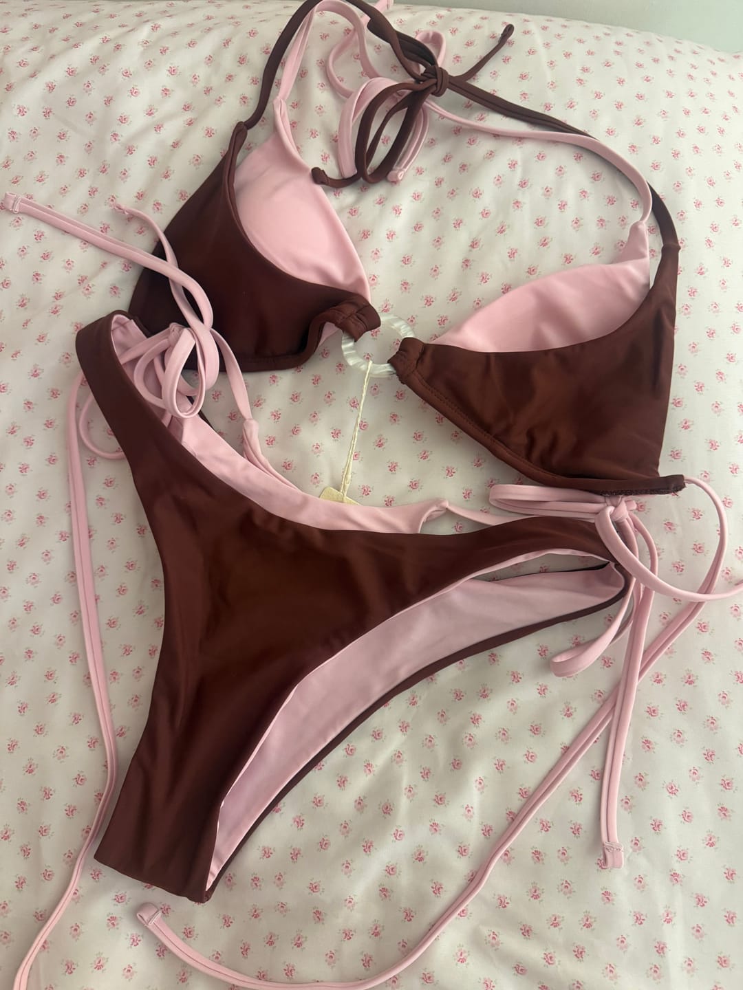 Customer photo review of Seamolly Colorblock Two Tone O Ring Double Layer Bikini Set