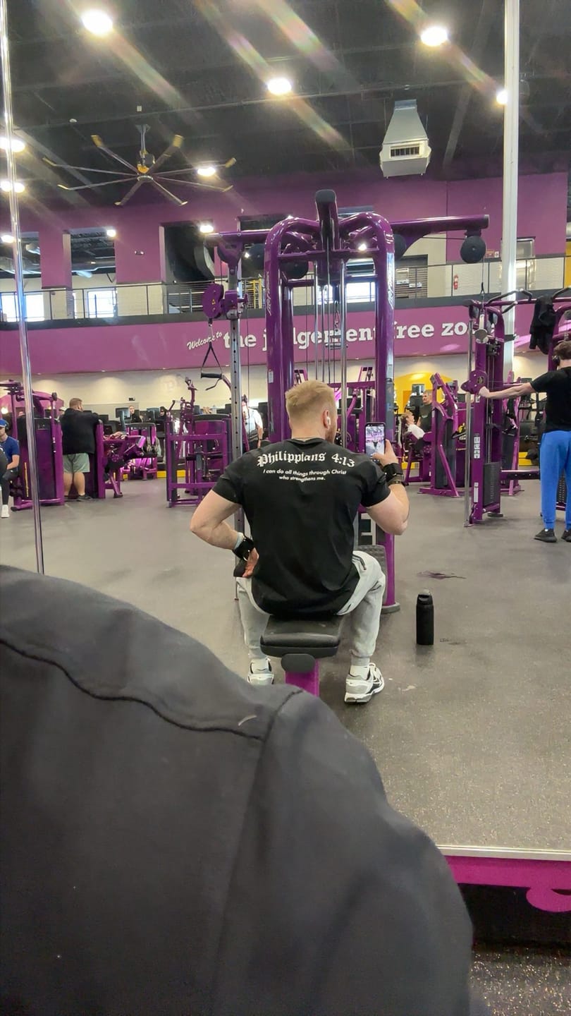 Customer photo review of Premium Oversized Scripture Tee