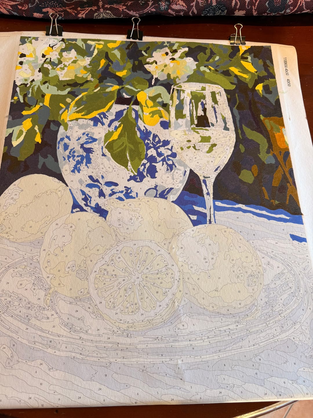 Customer photo review of Lemons and Wine | Paint by Numbers