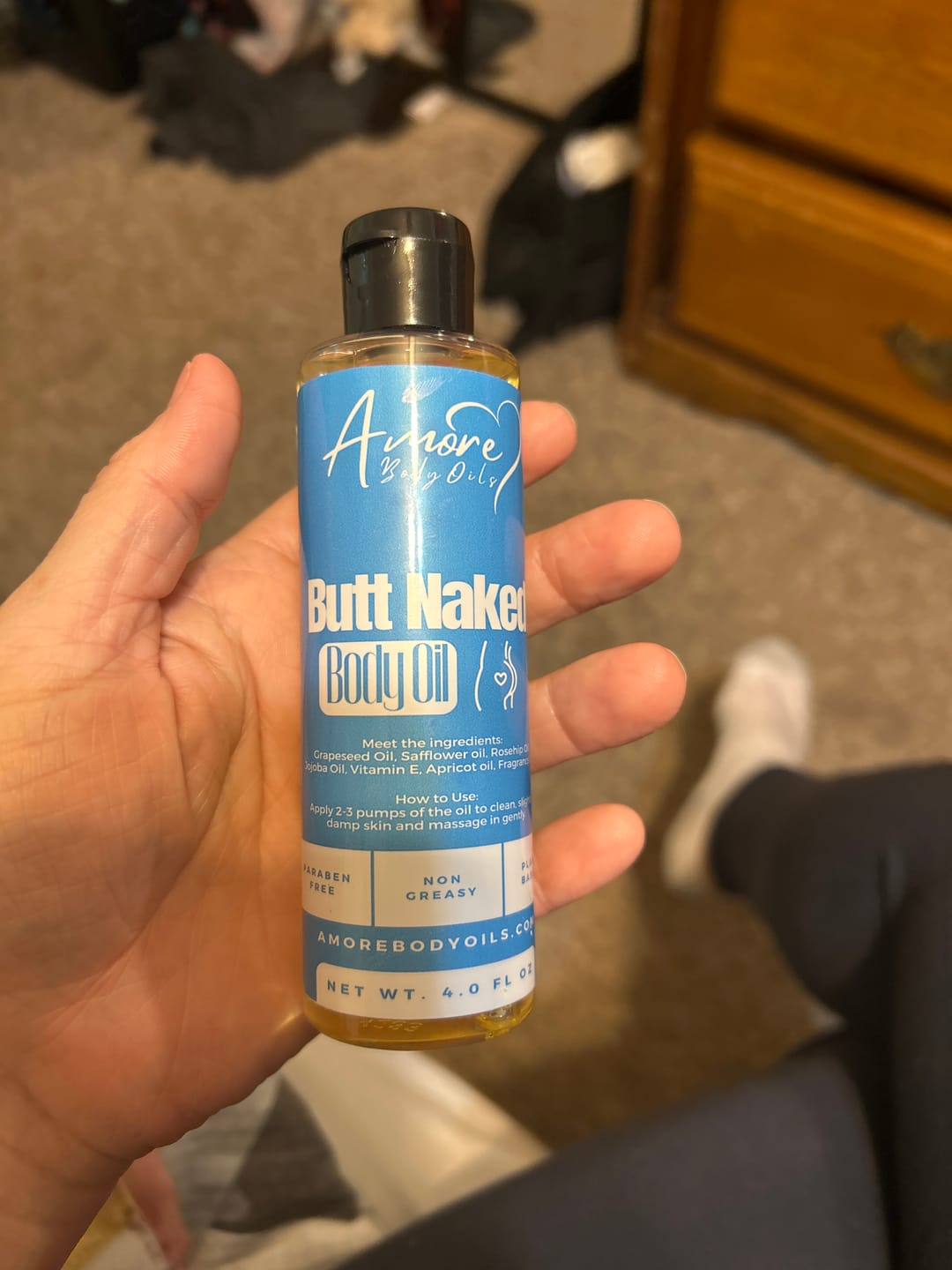 Customer photo review of Butt Naked - Body Oil