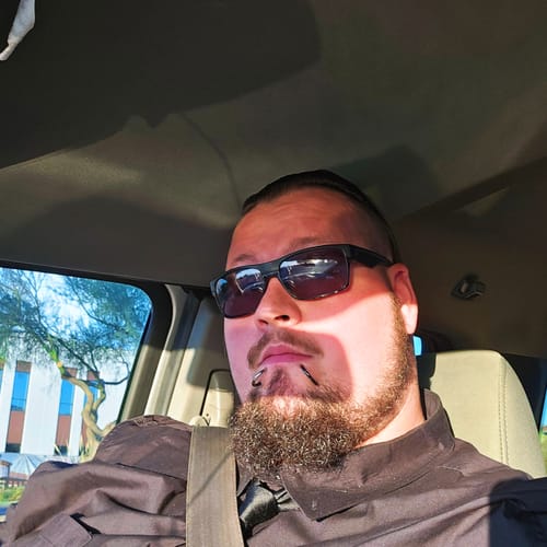 Customer shares a selfie from their car with their review of the Primal Reindeer Testosterone Support.