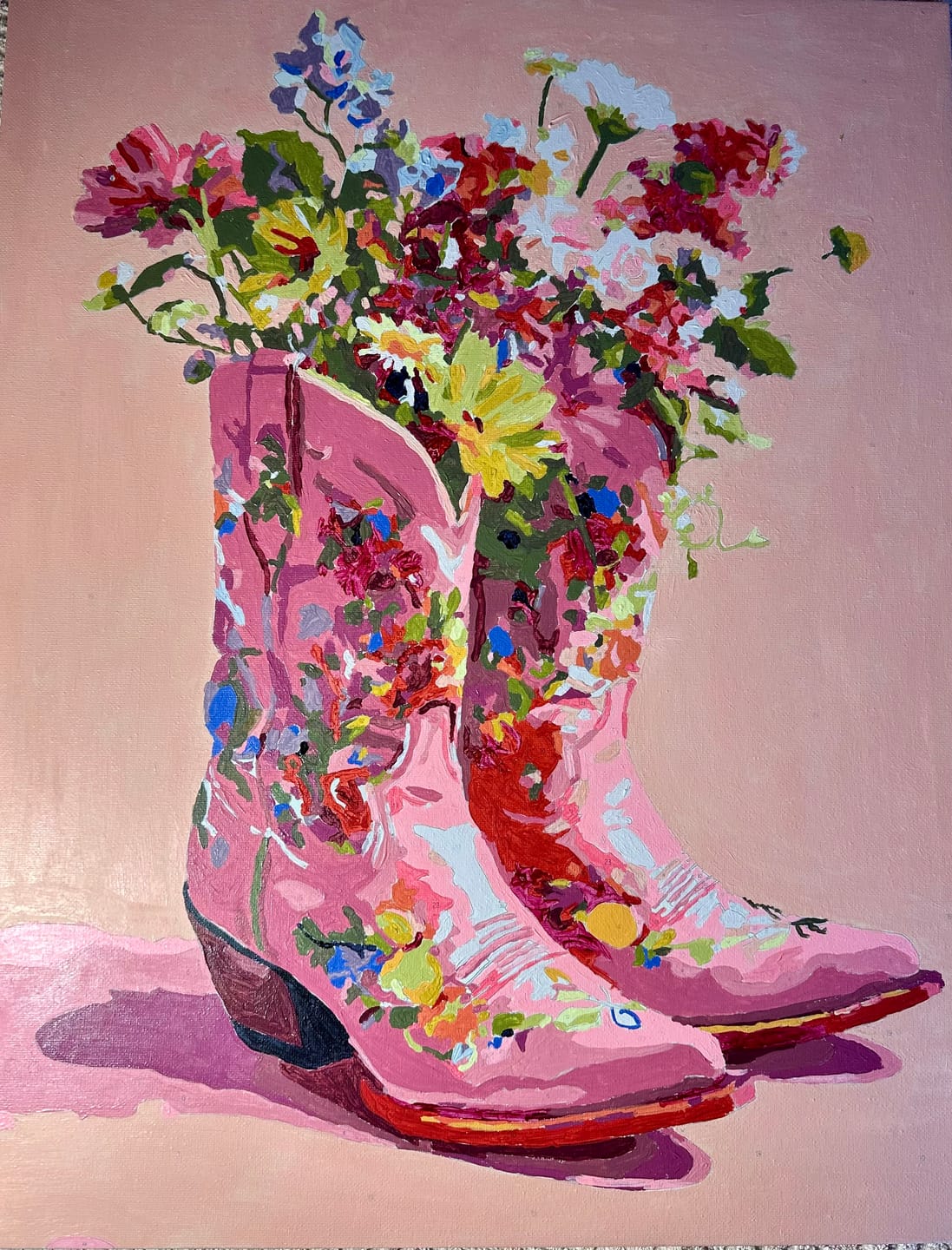 Customer photo review of Cowboylaarzen met bloemen