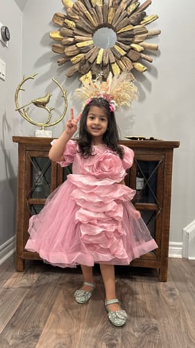 Customer photo review of Baby Cute Party Dress Girl Flower Princess Dress Girl Birthday Dress