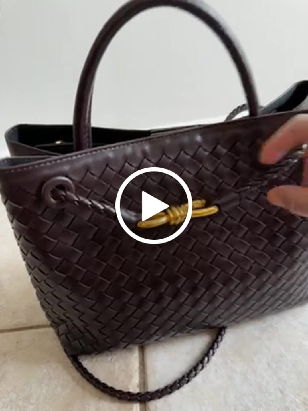 Customer video review of Lucia Woven Bag
