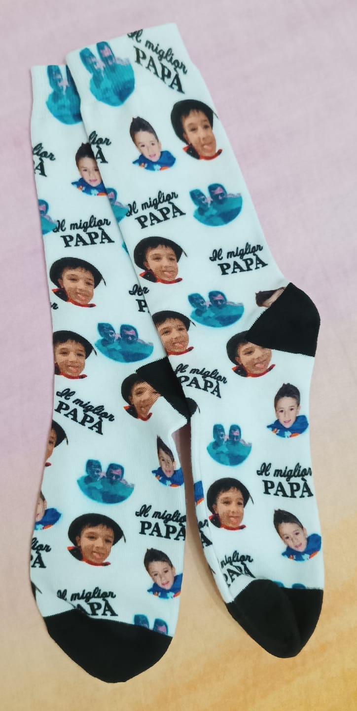 Customer photo review of Il miglior Papà - Calzini personalizzati per genitori