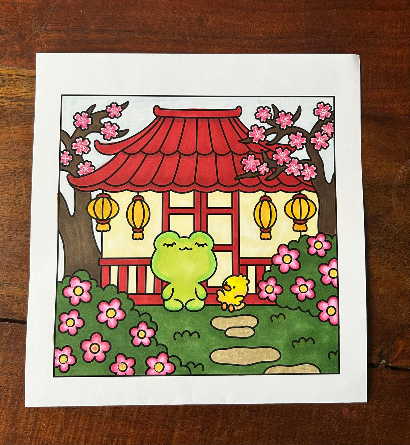 Customer photo review of Ohuhu Honolulu Brush Markers - Large Set