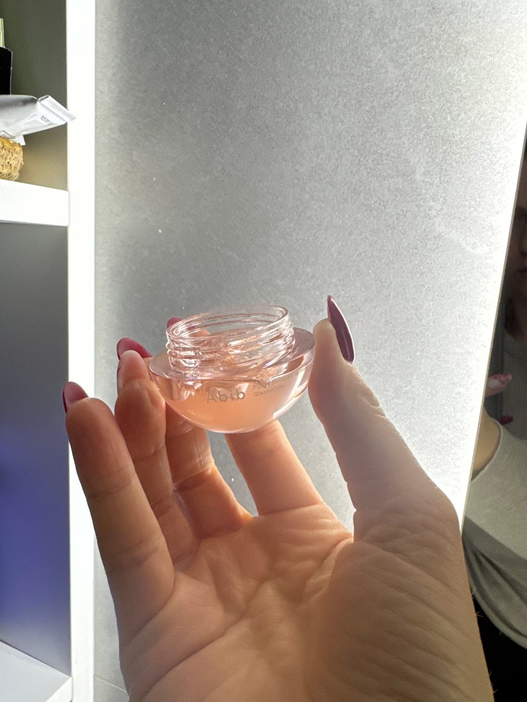 Customer photo review of Kolagēna maska lūpām ar PDRN Abib PDRN Collagen Lip Mask Glazed Jelly