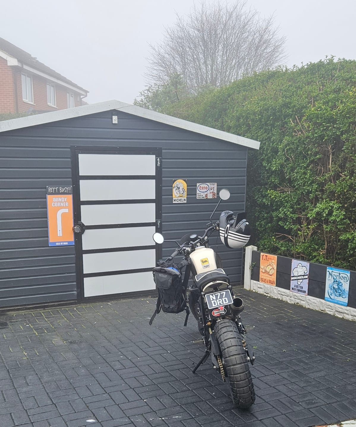 Customer photo review of Classic Metal Pressed 7×5 Motorbike Number Plate