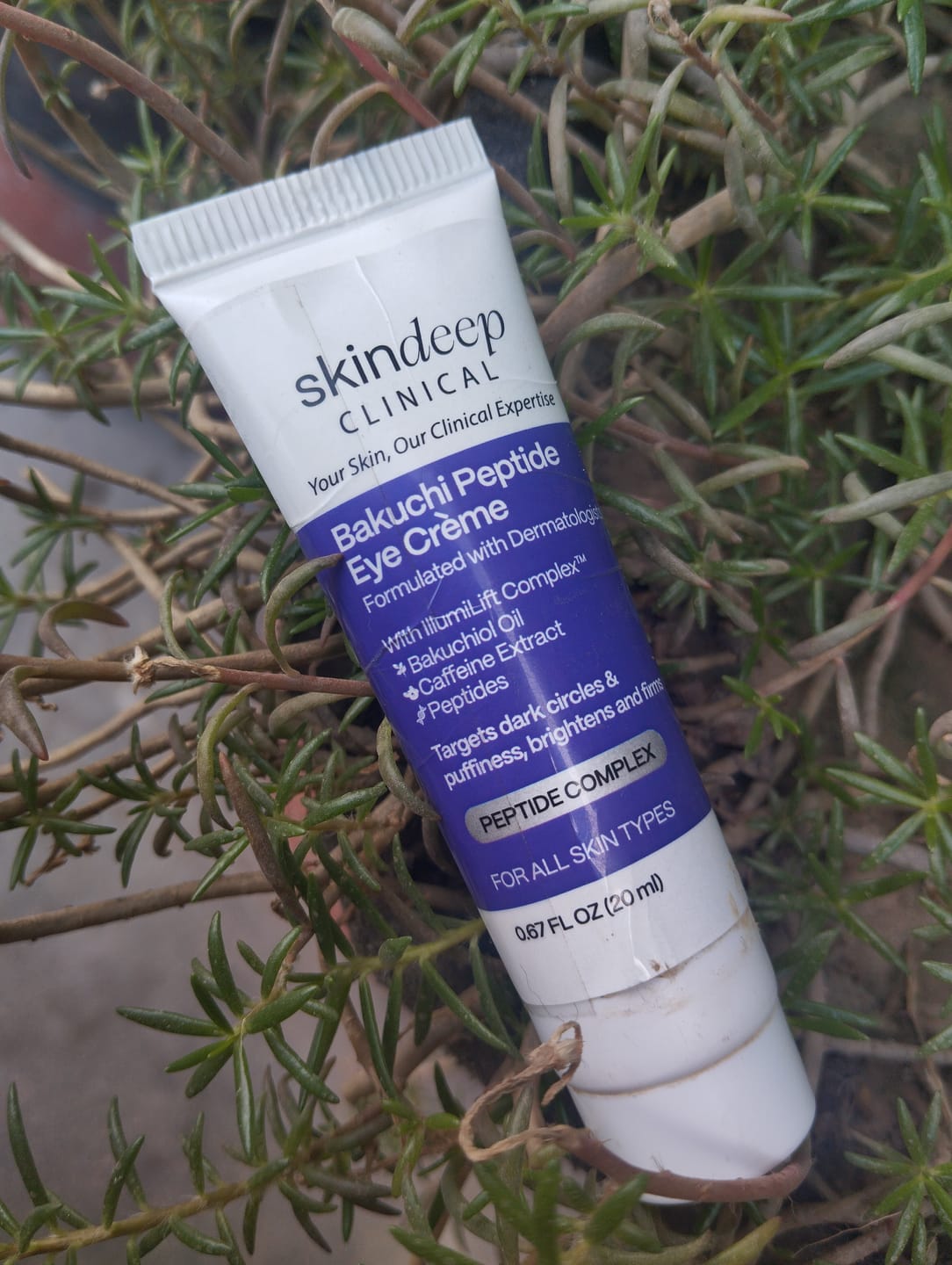 Customer photo review of Bakuchi Peptide Eye Crème