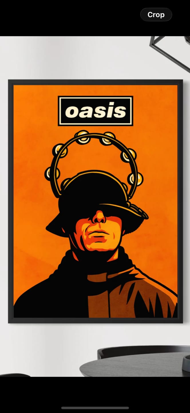 Customer photo review of Liam Gallagher Tambourine Poster - Oasis Inspired Print