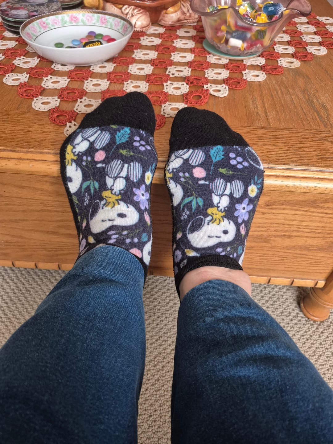 Customer photo review of Flower Friends Ankle Socks