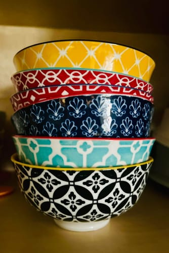 Customer photo review of Mosaian Cereal Bowls - Set of 6
