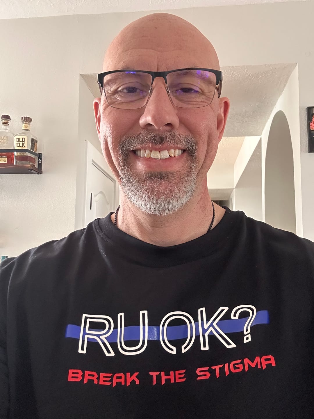 Customer photo review of Stigma-Breaking Unisex Tee- Blue Line