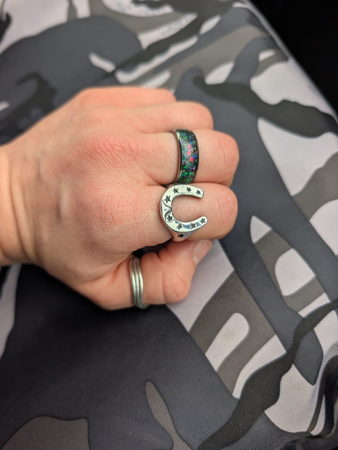 Customer photo review of Horse Shoe Ring