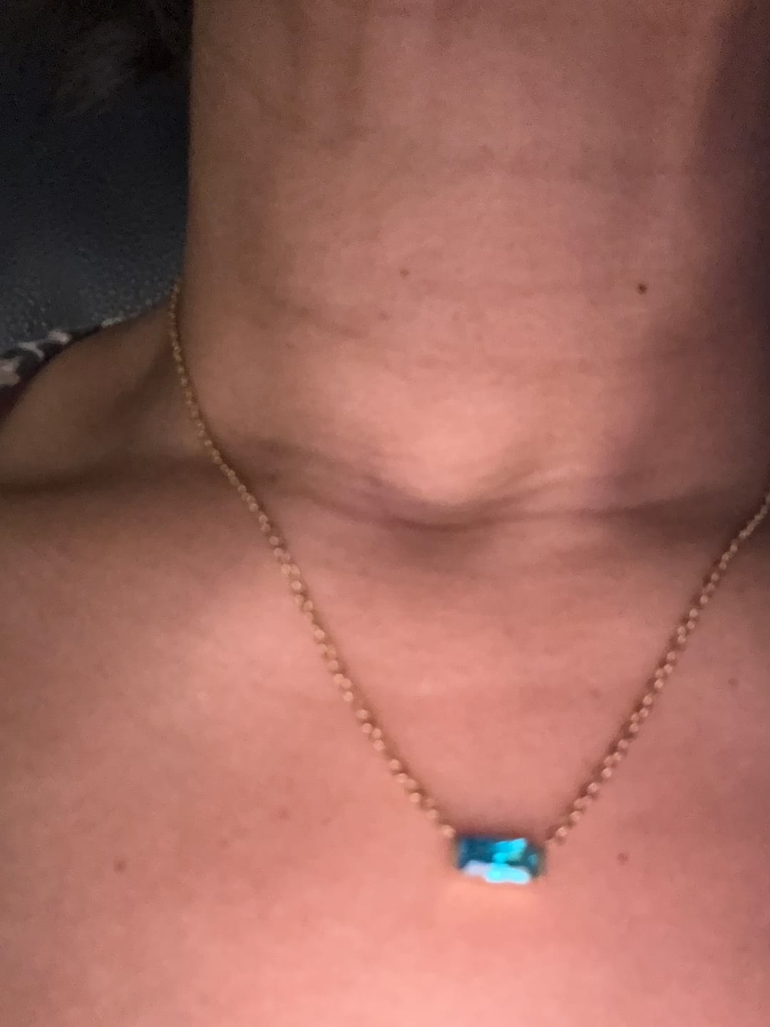 Customer photo review of Birthstone Crystal Necklace