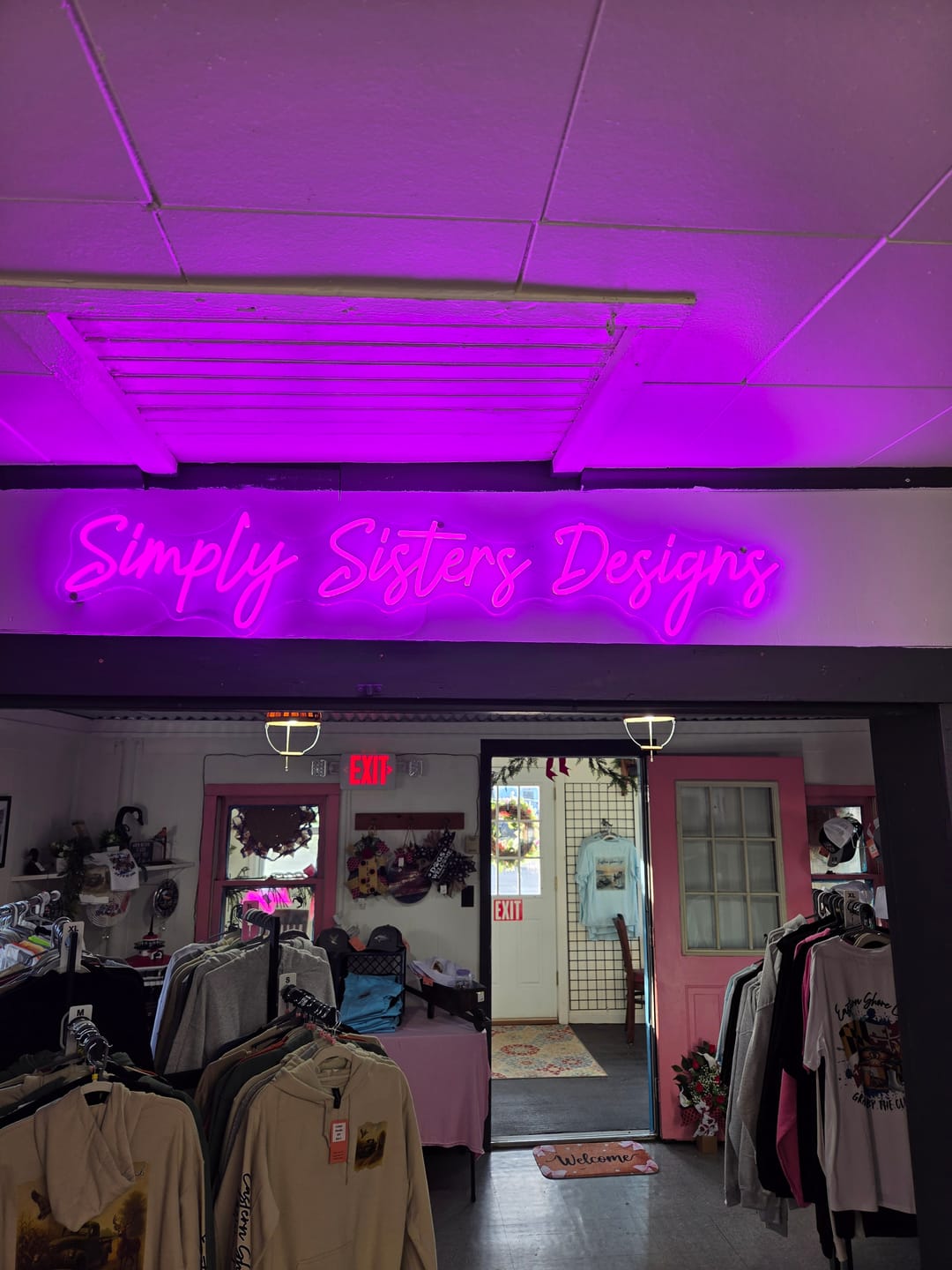 Customer photo review of Custom LED Neon: Simply Sisters...