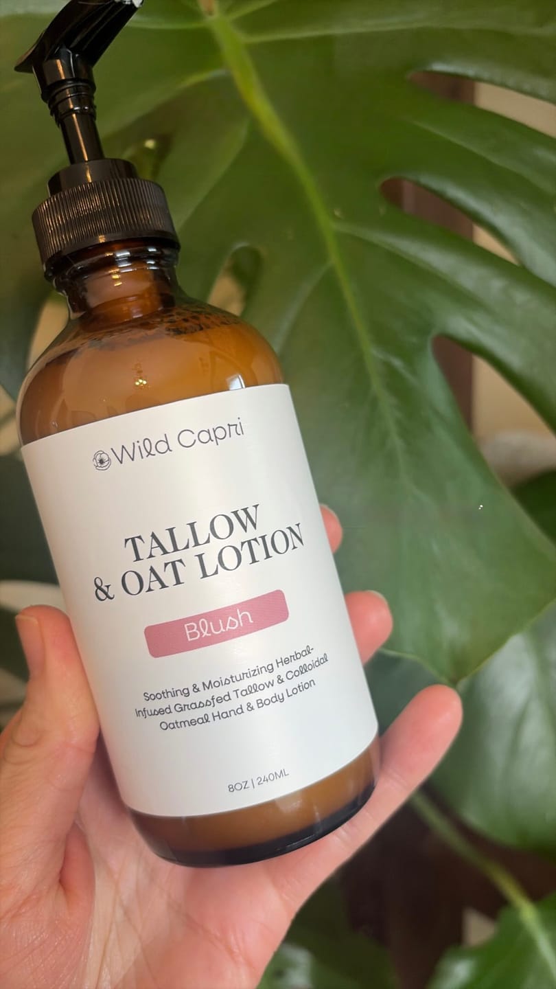 Customer photo review of Blush Tallow & Oat Lotion