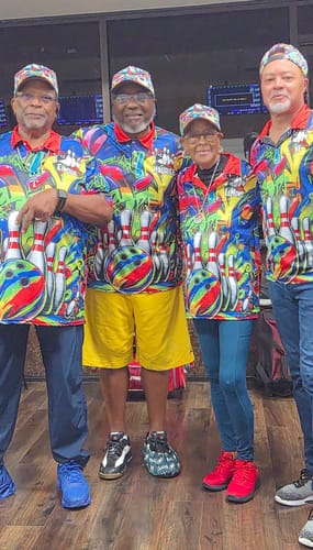 Customer photo review of Maxcorners Bowling Graffiti Crew Personalized Name 3D Cap
