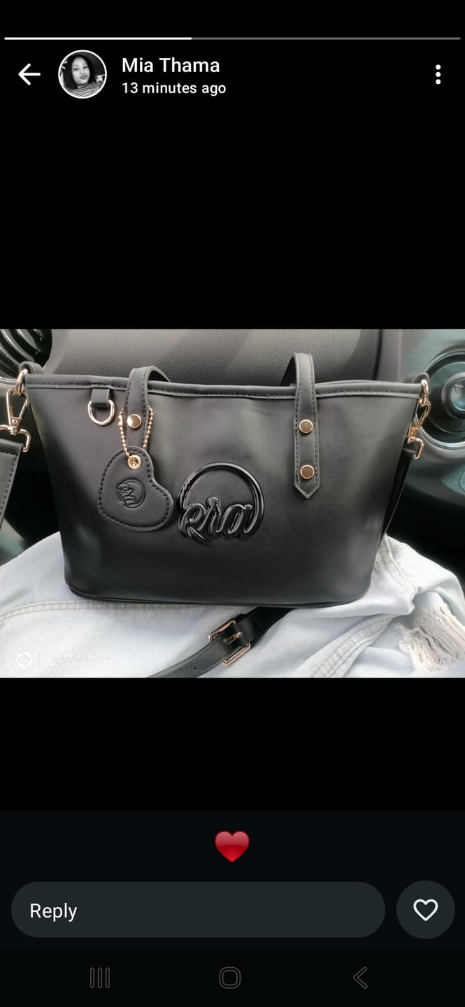 Customer photo review of Black Mini Era Tote Bag