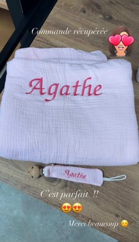 Customer photo review of Attache tétine Gaze de coton