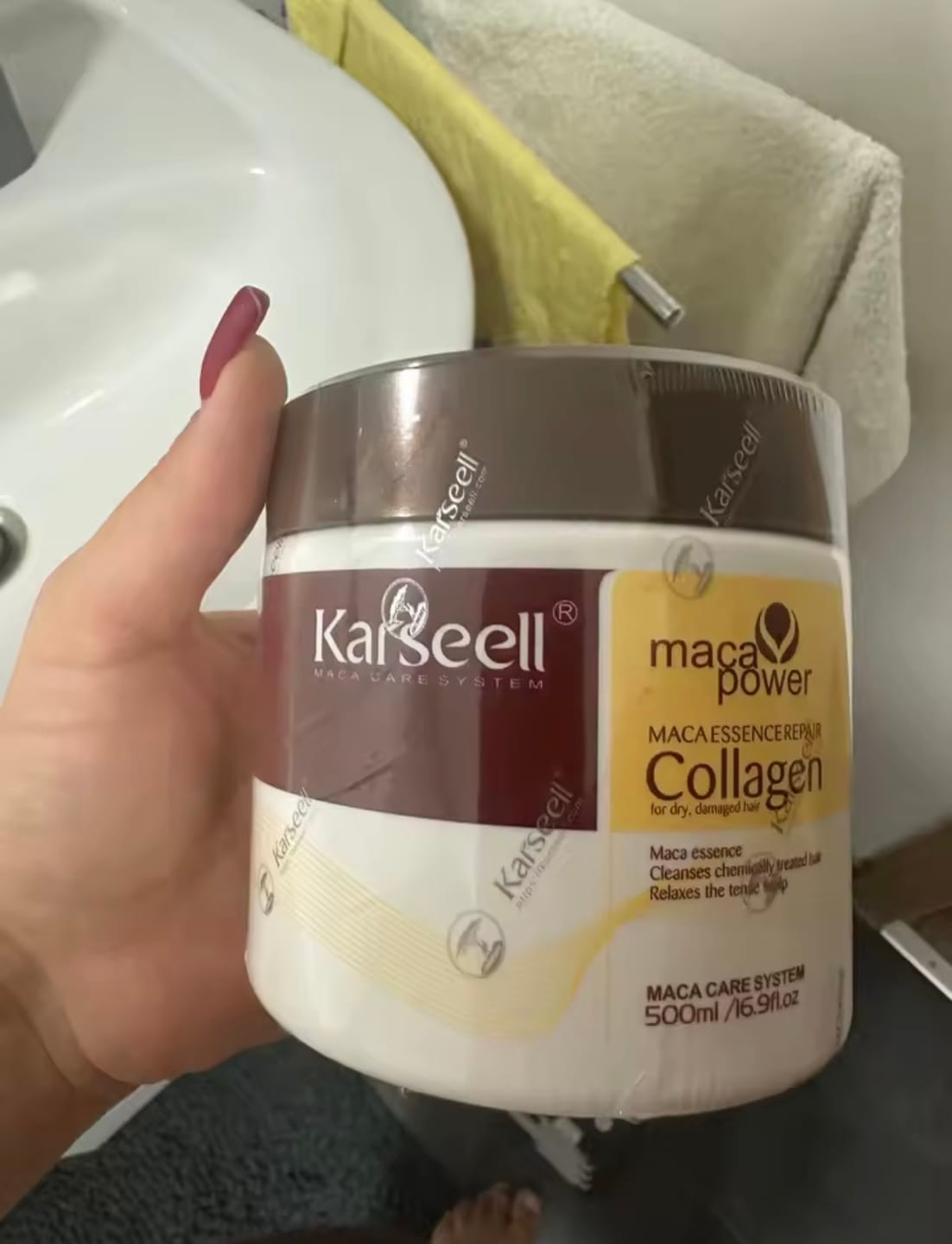 Customer photo review of Mascara COLAGENO REPARADOR   Karseell©️ Original 500 ml