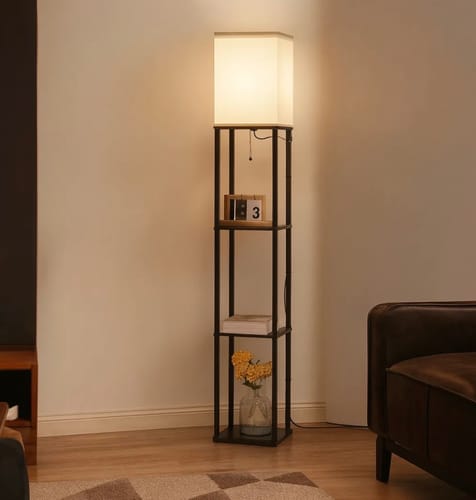 Customer photo review of Lámpara De Pie Con 3 Estantes Moderna Deco Living