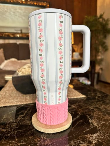 Customer photo review of Twist N Turn PINK MACRAME  Boot