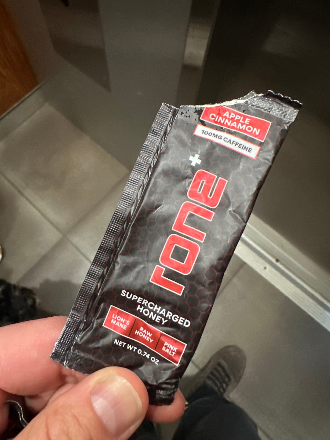 Customer photo review of 100mg Caffeine - Apple Cinnamon - SuperCharged Honey (20-Pack)