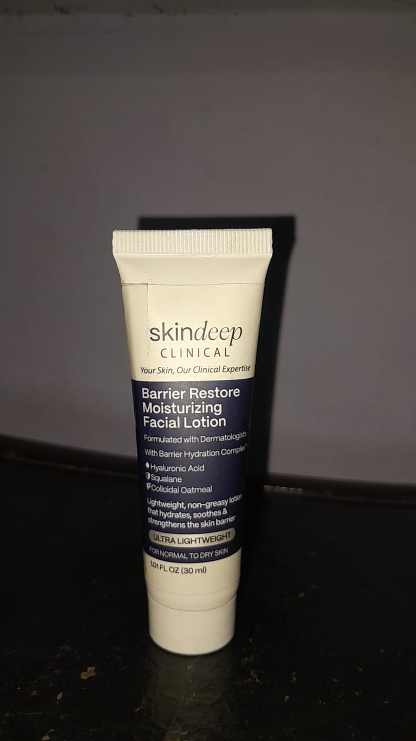 Customer photo review of Barrier Restore Moisturizing Facial Lotion