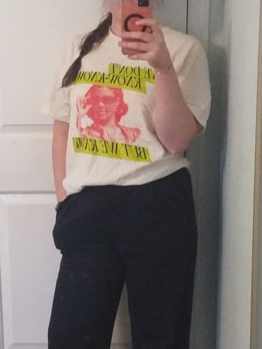 Customer photo review of We Know Neon T-Shirt