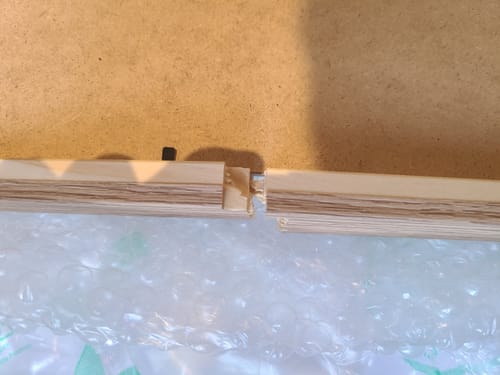 Customer photo review of Light Oak Wooden Frame